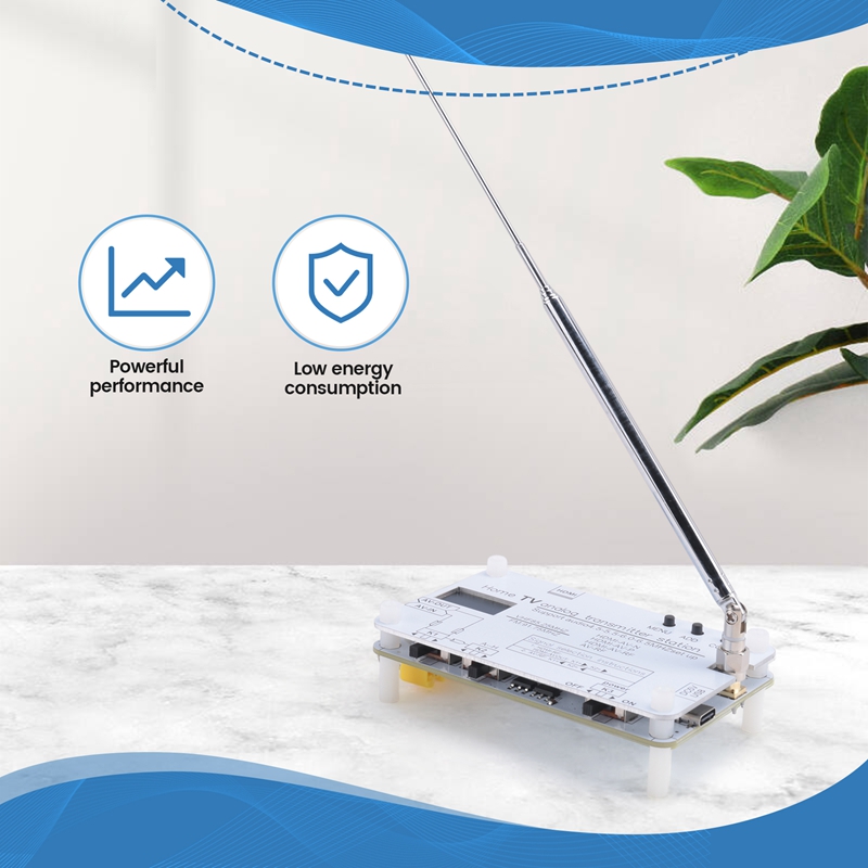 A12E-White Analog TV Signal Transmitter Home Analog TV Transmitter With OLED Display For Global Tvs