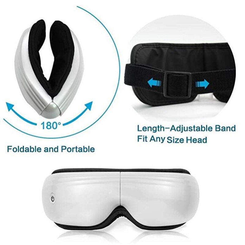 Massager Met Warmte Tempel Air Compressie Vibrerende Voor Donkere Cirkel Moe Droogheid Migraine Kalmeren Eye Massager