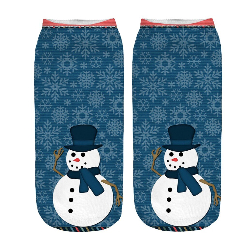 Jaycosin miehet naiset sukat harajuku skarpetki mukavat puuvillaiset joulusukat tossut lyhyt printti nilkka hauskat sukat kalsettiinit: H