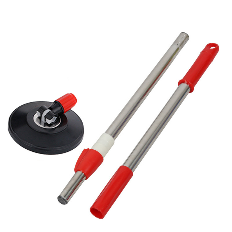 Spin Mop Pole Handvat Vervanging voor Vloer 360 Graden Roterende Vloer Mop Pole Geen Voetpedaal Versie Handvat Schoonmaken Tool Kit: Bruin