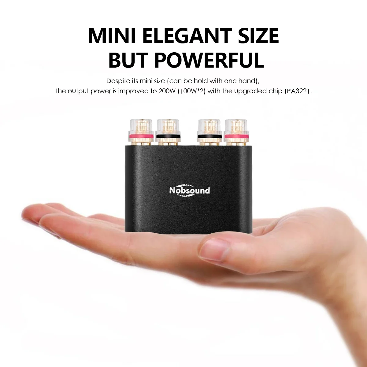 Nobsound Hi-Fi Digitale Versterkers Mini Stereo DSP Bluetooth 5.0 Ontvanger Home Audio Desktop Eindversterker 100W * 2