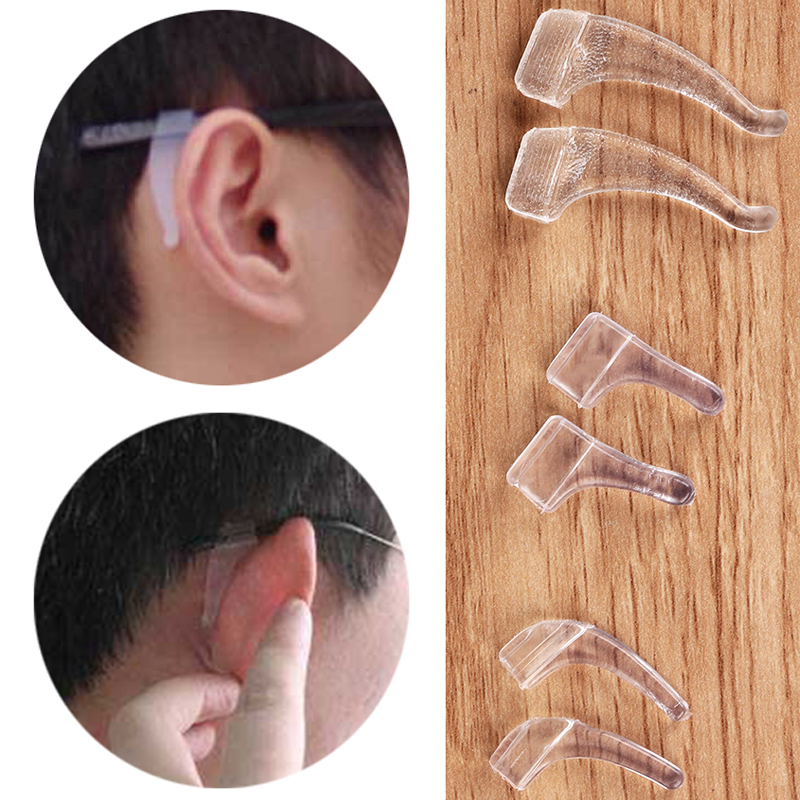 10Pairs Transparent Anti Slip Glasses Ear Hooks Eyeglasses Grip Clear Silicone Soft Light Temple Holder Accessory