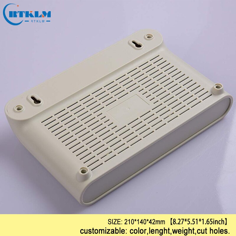Electric box abs network plastic junction box diy plastic project box wifi distribution box IP54 desktop enclosure 210*140*42mm