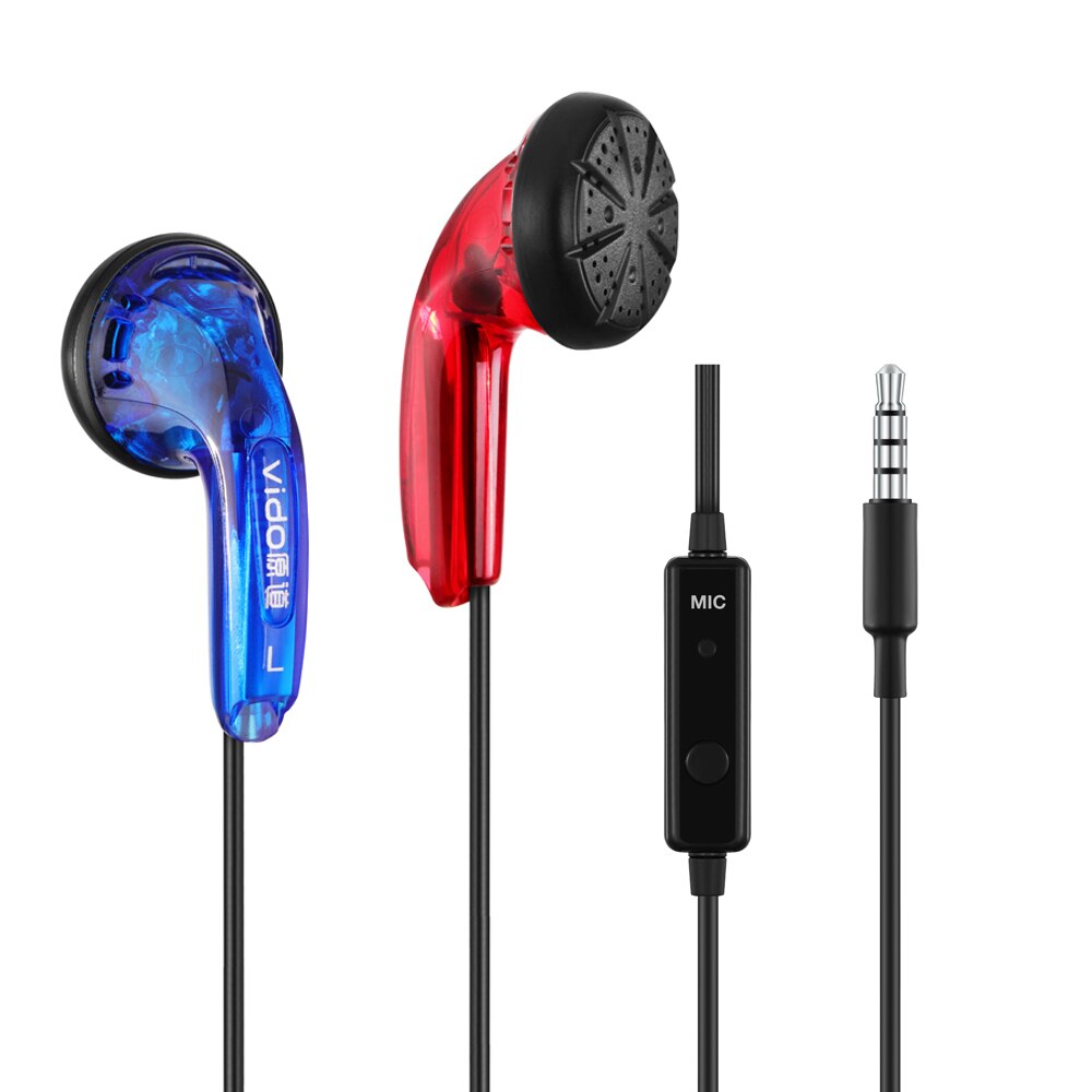 Vido – écouteurs HIFI HD filaires, oreillettes classiques, stéréo, musique, unité de pilote dynamique, basses lourdes, casque, Microphone, MX500, 3.5mm, 15.4mm