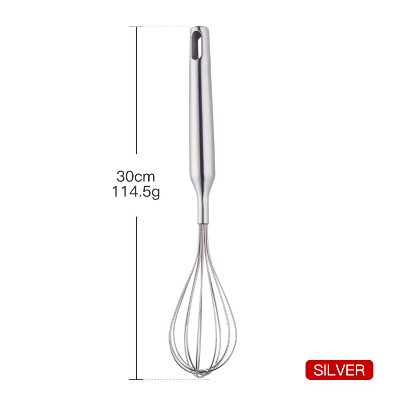Neue Ei Schlägern Edelstahl Schneebesen Ei Edelstahl-düse Milch Schläger Ei Mischen Rühren Hand Schneebesen Rührgerät Küche Spielereien: Silber-
