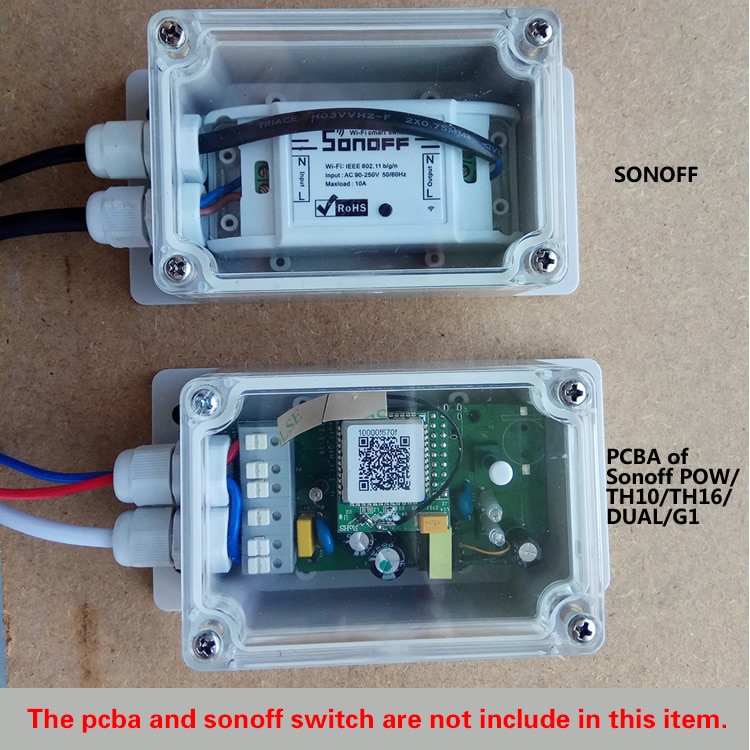 Sonoff IP66 Waterdichte Cover Case Junction Box Compatied Met Sonoff Basic/Pow/Dual/TH10/TH16/rf Smart Home Wifi Schakelaar