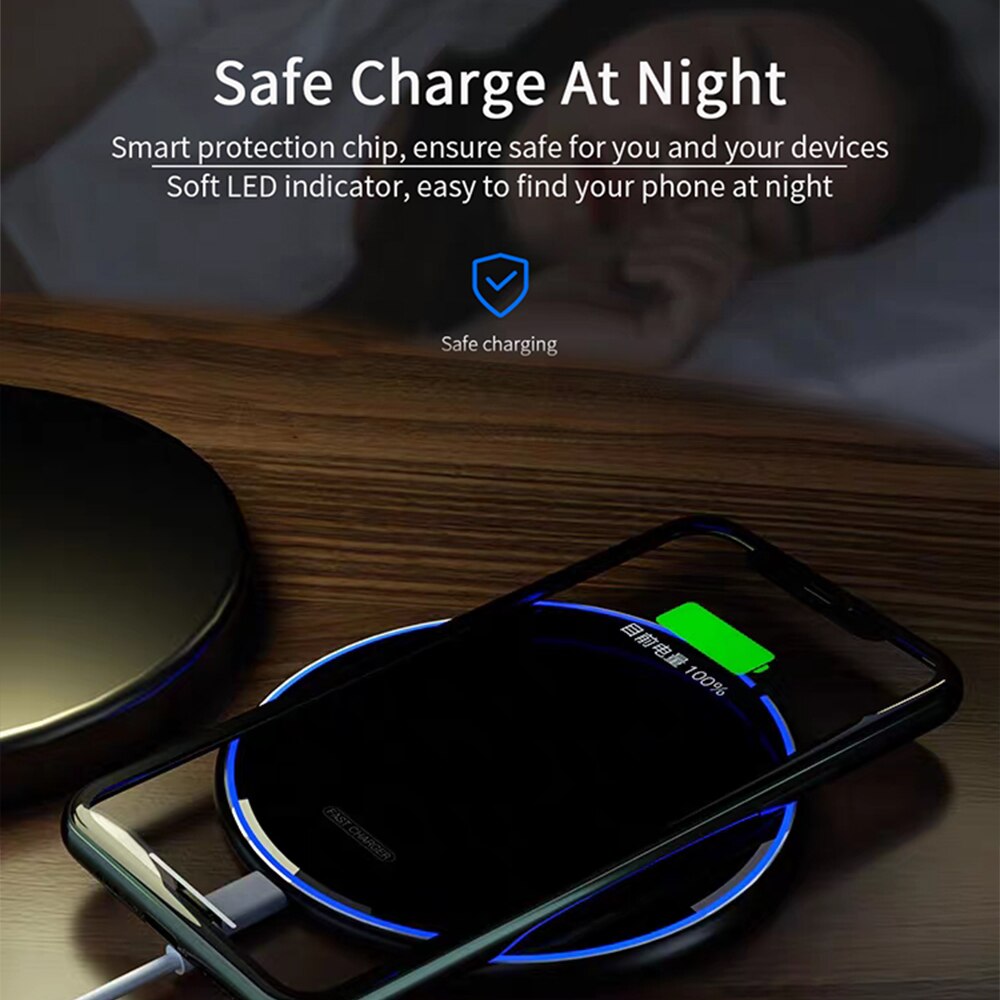 20W Fast Qi Wireless Charger Pad for iPhone 12 11 Pro XS MAX XR X 8 Samsung S20 S10 S9 Wireless Charging Quick Charge Adapter