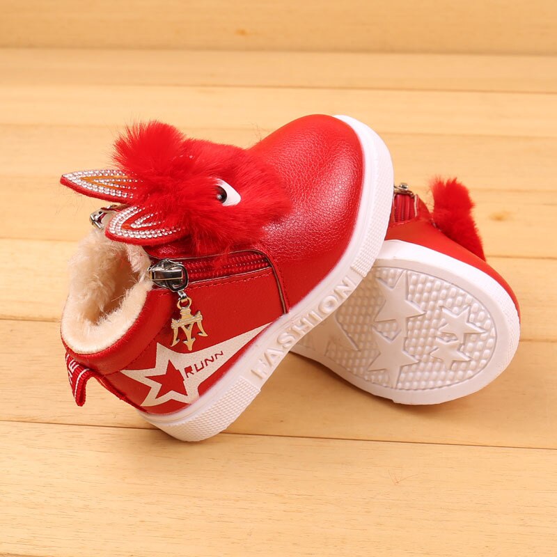 Winter Warme Baby PU leder stiefel freundlicher Jungen Mädchen Sneaker Stiefel Art Warme Baby lässig Schuhe Schönen Weichen