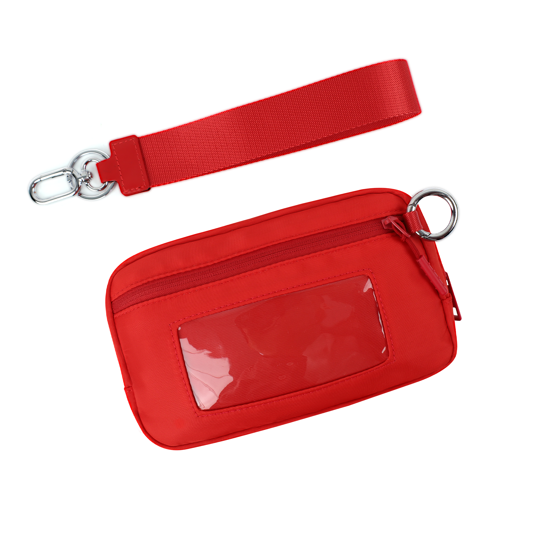DOYOGI Portafogli da polso da donna Portafoglio trapuntato in nylon con 3 cerniere, carta di credito da viaggio, porta cellulare, portamonete: Radura