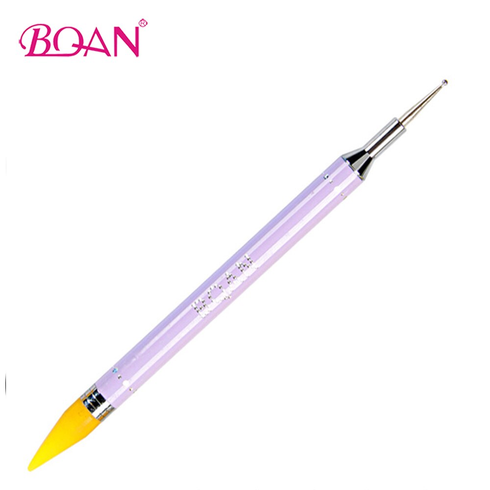 Bqan dubbelzijdig wax dotting potlood voor het oppakken van nagelstrass steentjes gel applicator nagelverzorging decoratie accessoires