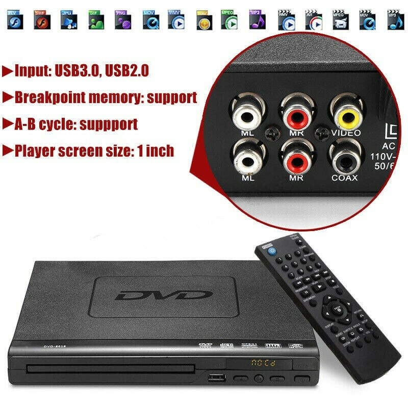 Mini lecteur DVD Portable EVD lecteur de musique lecteur de musique VCD lecteur de musique système de cinéma maison avec télécommande ue 1 pouce
