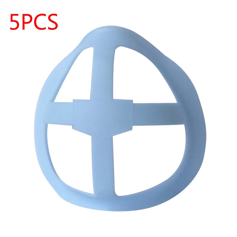 5 pièces/lot masque Support unisexe réutilisable anti-poussière coupe-vent brume Pollution Respirato 3D masque Support masque Support pour extérieur: 5PCS Blue