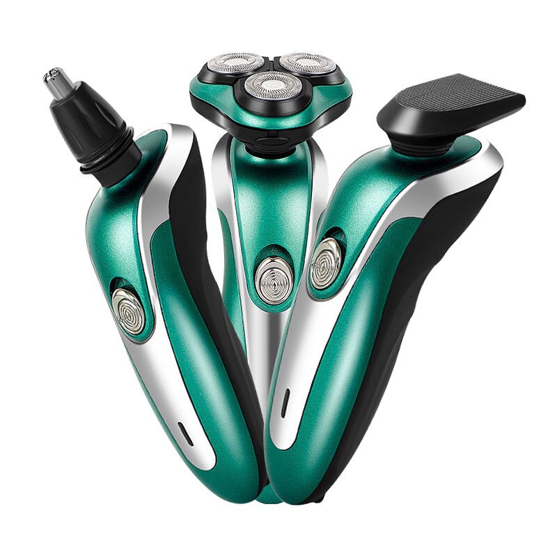 4 In Barbr Oplaadbare Baard Trimmer 4D Elektrische Scheren Wasbare Baard Scheermes Water Proof Usb Elektrische Scheerapparaat Voor Mannen