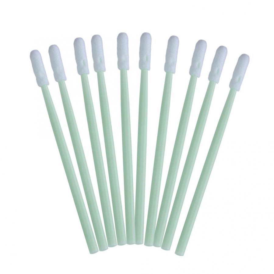 100 Pcs Anti-Statische Foam Wattenstaafjes Ronde Tip Stick Voor Printer/Disk/Lens Wattenstaafjes Ronde tip Stok
