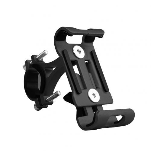 Verstelbare Fiets Telefoon Houder PVC Bike Stuur Clip Stand Beugel Houder Voor iPhone Samsung Universele Mobiele Gsm: Zwart