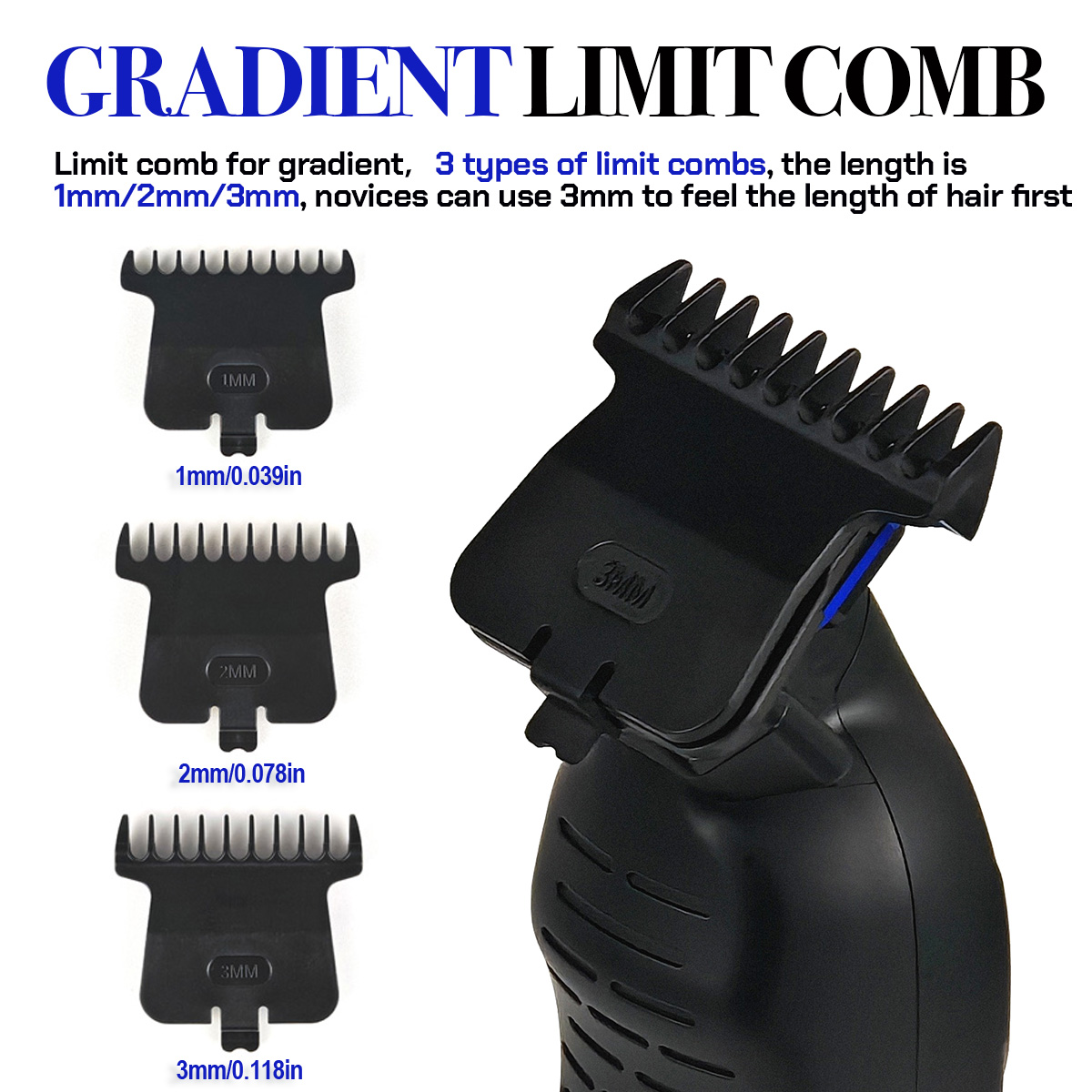 BRDCLIP BRD9615 9000PRM Professionele heren Tondeuse Kapper Afwerking Elektrische Tondeuse DLC Blue Blade Haar Snijmachine