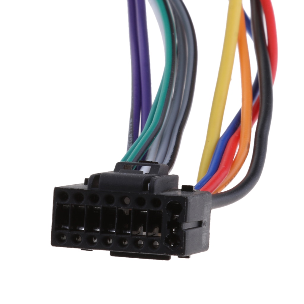 Bilradio lydadapterkabel 16 pins iso-kontakt for kenwood / jvc iso standard line beam bilelektronikk tilbehør
