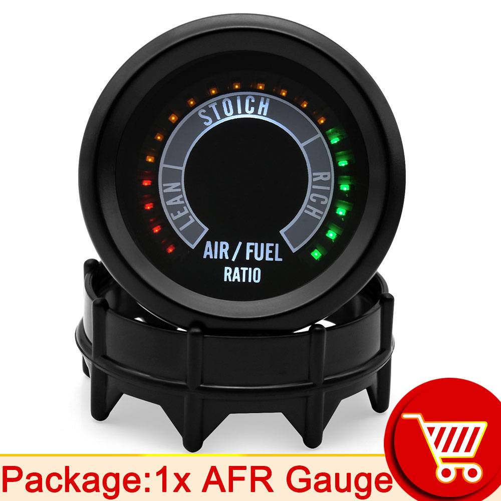 Auto Digital Manometer 52mm Turbo Schub PSI Bar Öl Druck Öl Wasser Temp Messgerät Voltmeter Tachometer RPM Meter Mit warnung Licht: Luft Treibstoff Verhältnis