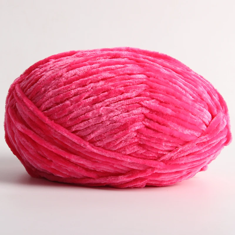 100g / 1 Stück Count Chenille Samt Wolle Dickes warmes Garn Manuell DIY Häkelgarn Strickwolle Baby Nutzwolle Serie Häkeln Par: Elfenbein