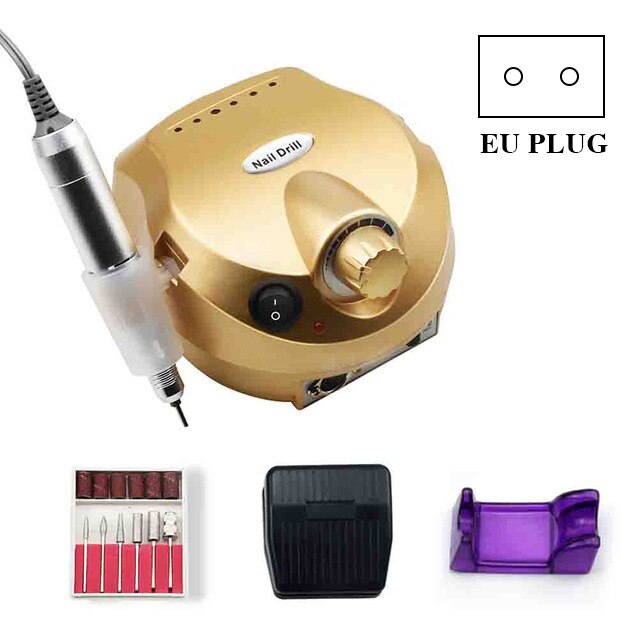 Apparaat voor manicure elektrische nagelboor draagbare manicureset snijders multifunctionele boor voor nagelkunst apparaat: Geel