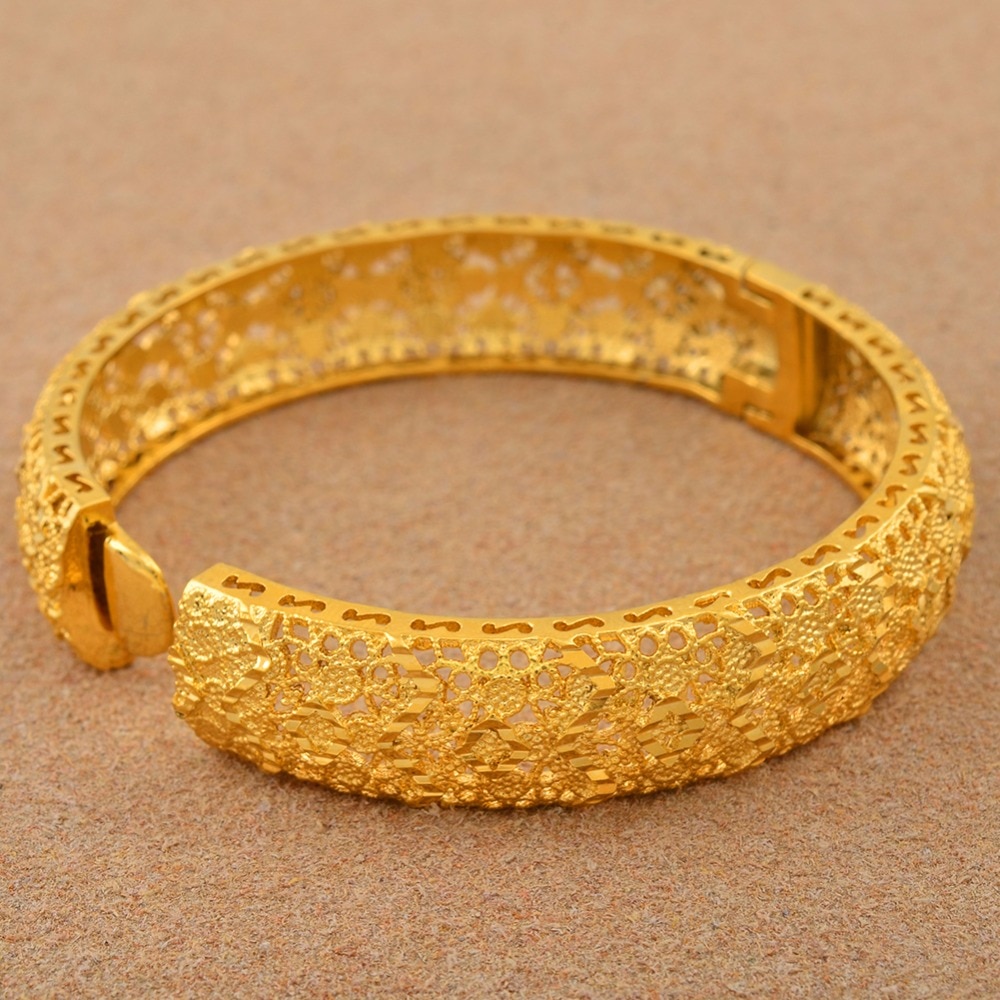 Anniyo 4 pièces/lot couleur or Dubai Bracelets pour femmes éthiopien Bracelets moyen-orient bijoux de mariage africains #139006