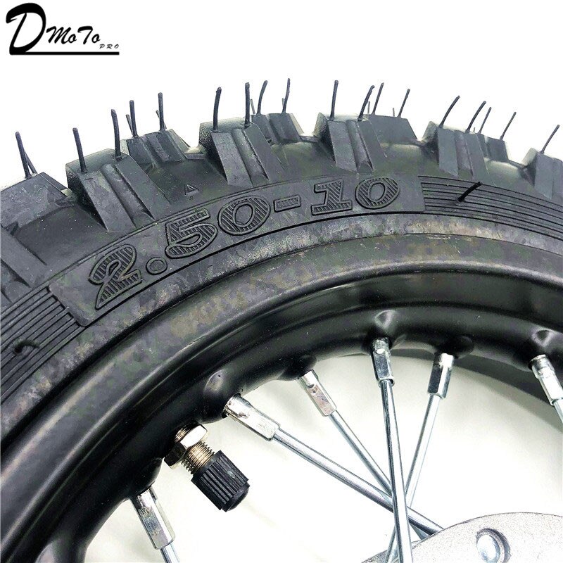 2,50-10 zoll Hinten Reifen Stahl Felgen Trommel Bremse Räder Felgen Hub CRF50 Kayo Chinesische Schmutz Grube Fahrrad motorrad Mini Fahrrad