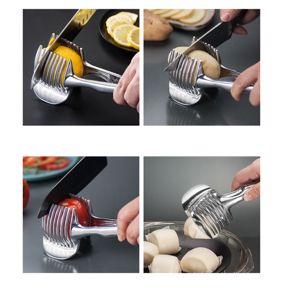 Multiuse Tomato Slicer Multi-functional Slicer For Accurate Cuts Tomatoes Lemon Cutter Round Hand-held Slicer Tool