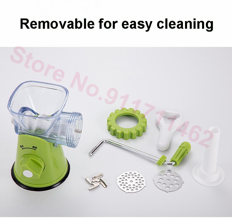 Household Manual Meat Grinder Hand Crank Meat Mincer Sausage Maker Stuffer Kitchen Enema Tool