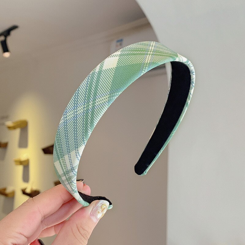 Vintage cuadros cintas encuentro aro del pelo de las mujeres Tiara para la cabeza banda diadema accesorios coreano dulce diadema: 1