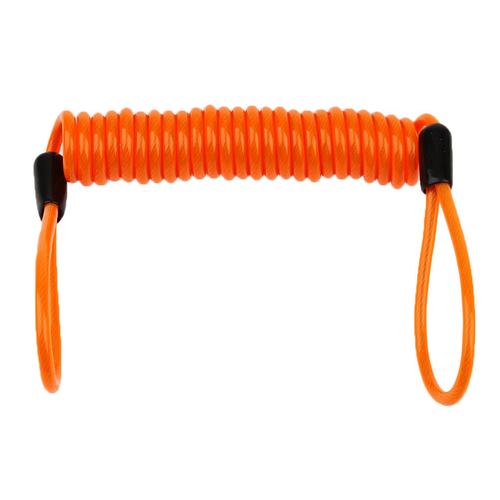 Säkerhetskabel med spiralfjäderbromskabelskiva - orange
