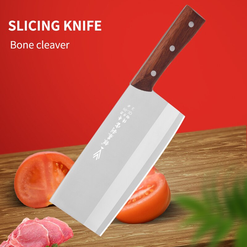 Chinese Cleaver Handgemaakte Chopper Chef 5cr15 Roestvrijstalen Mes Professionele Keukenmessen Vlees Vege Slicer Hakmes