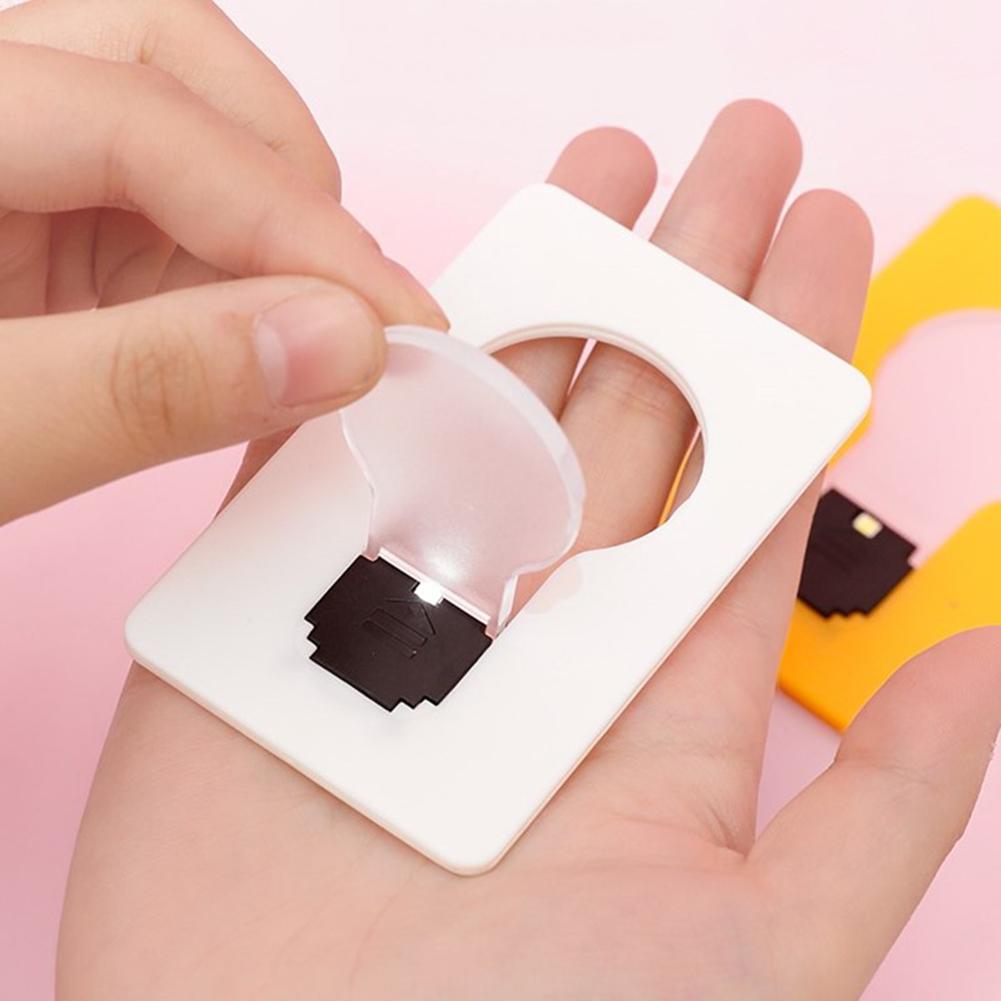 Mini Portable Night Light Pocket Wallet Purse Foldable LED Card Light Motion Sensor Motion Detection Lamp Bulb Night Lamp