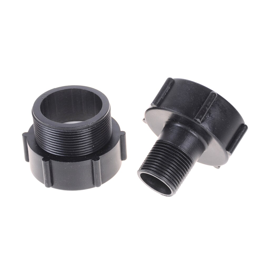 Zwart Gallon IBC Tote Tank Afvoer Adapter Grove Draad Tuinslang 2 "Naar 1/2" 3/4"