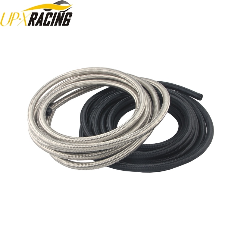 universal auto AN8 nylon stainless steel fuel line fuel hose gas line braided oil cooler hose