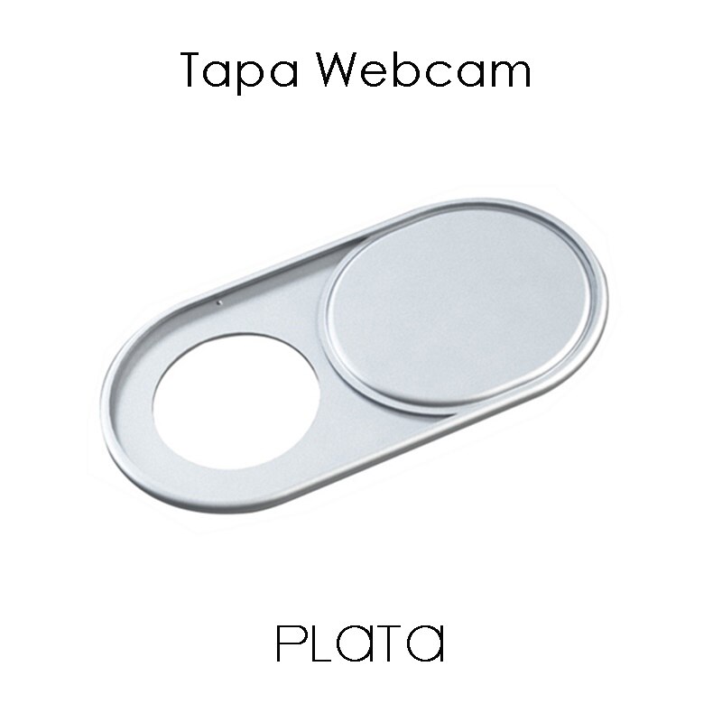 Tapa camara portatil Tapa webcam Ordenador Cubierta de Webcam cubierta protegida imán deslizante de plástico protege la privacidad Mac ios Web laptop: Plata