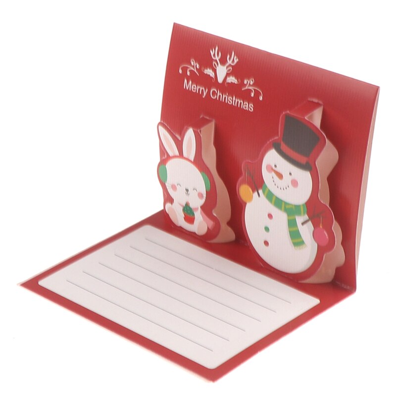 1pc 3D Merry Christmas Greeting Cards Party Invitations Year Greeting Card