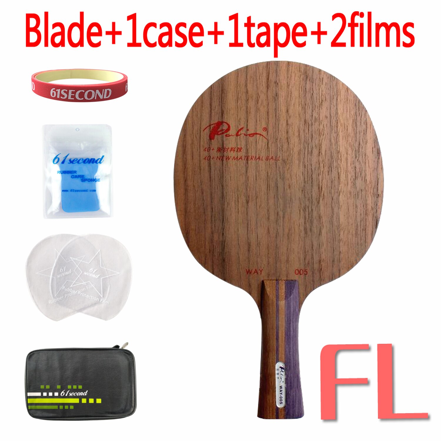 Palio official way005 way 005 table tennis blade pure wood for 40+ material table tennis racket sports racquet sports: FL with FM case