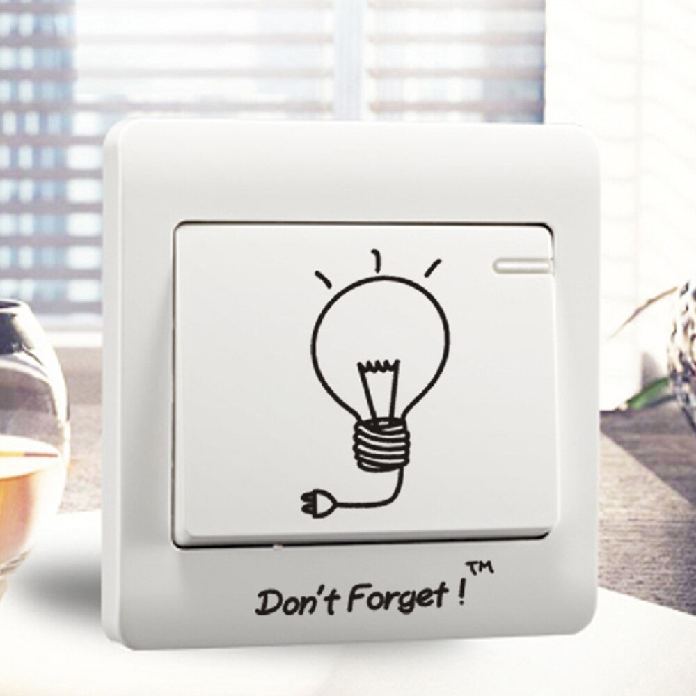 Switch Stickers Funny Light Bulb Toilet Paper Shower Wall Stickers Cute Light Switch Decal Art Mural Bedroom Bathroom Home Decor