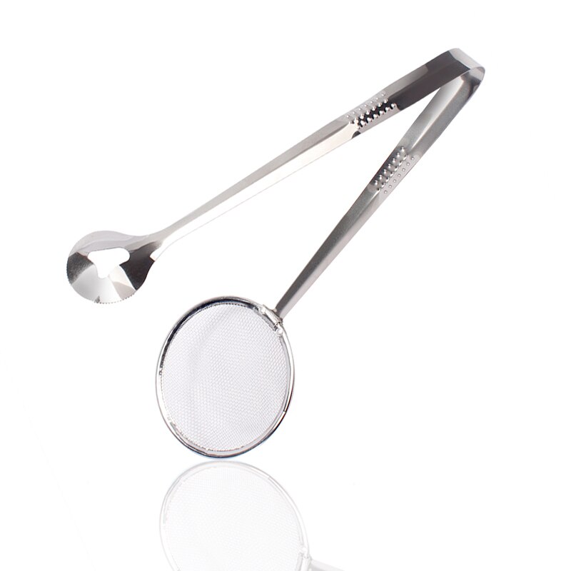 Top Cooking Tool Food Clip Tong Stainless Steel Drain Oil Fried Food Strainer BBQ Salad Buffet Tool Kitchen Frying Mesh Colande