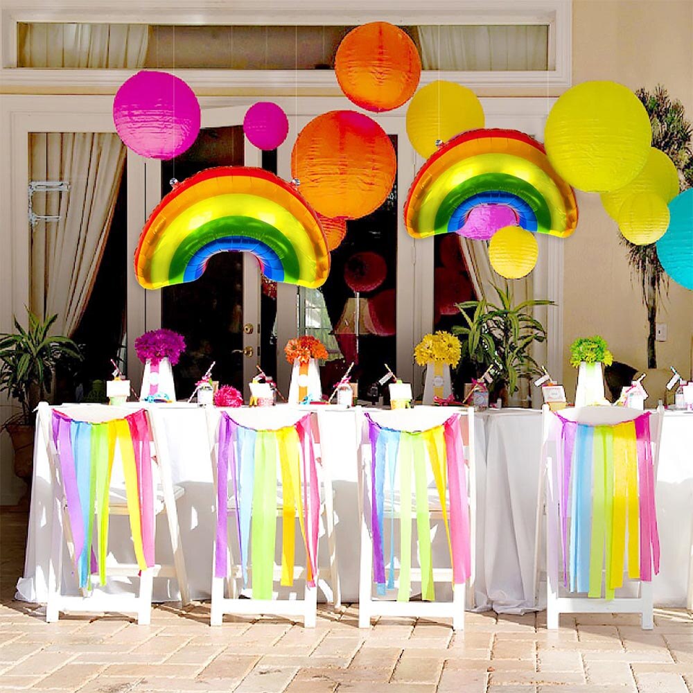 5pcs Rainbow Smile Sun Cloud Foil Balloons Unicorn Party Helium Ballons Baby Shower Decoration Kids Birthday Parti Supplies