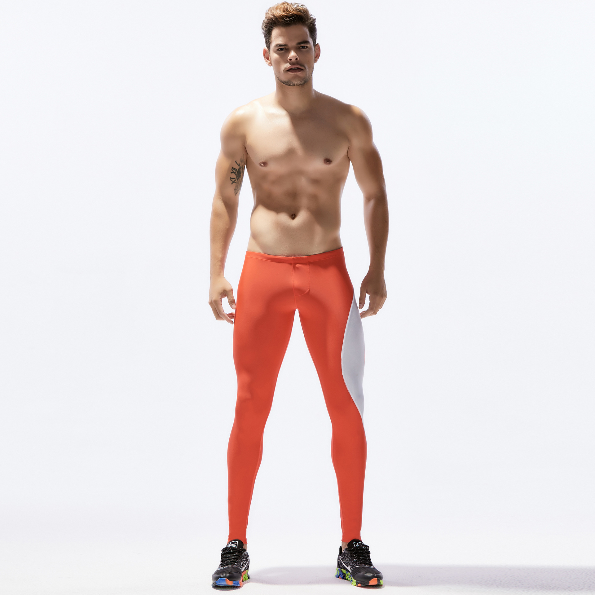 Löpartights herr kompression fitness träning gym leggings sport jogging långa yoga atletiska byxor