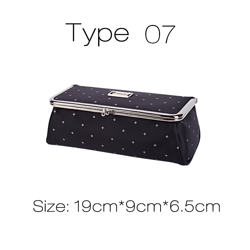 Bolso de maquillaje de a la para mujer con espejo pequeño organizador cosmético de viaje maquillaje lápiz labial pincel Caja de Herramientas caja de almacenamiento: Type 07