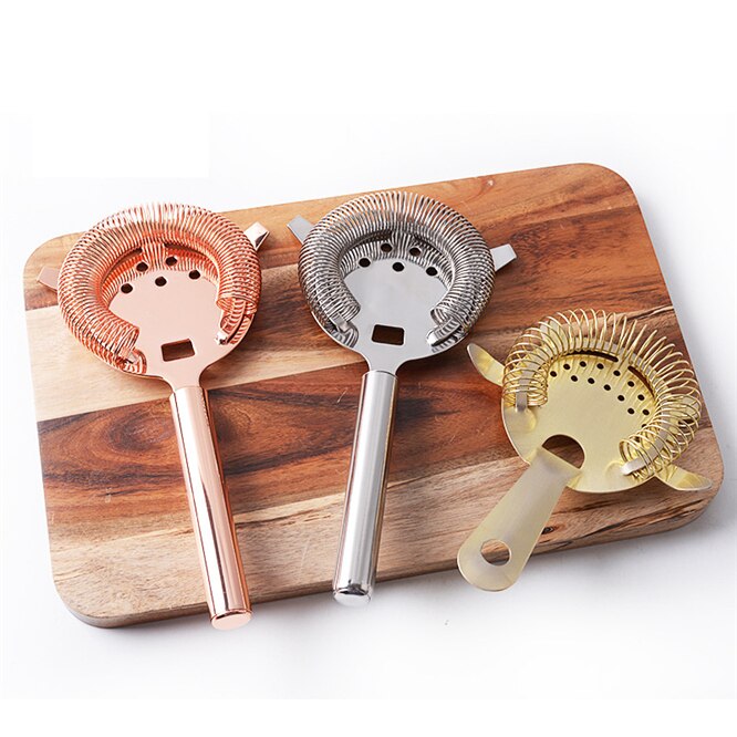 Colador de cóctel de barra de muelles dorados, de acero inoxidable, de lujo, colador de Bar, herramienta de Bar, colador de hielo de vino, percolador de Bar, 10 Uds.