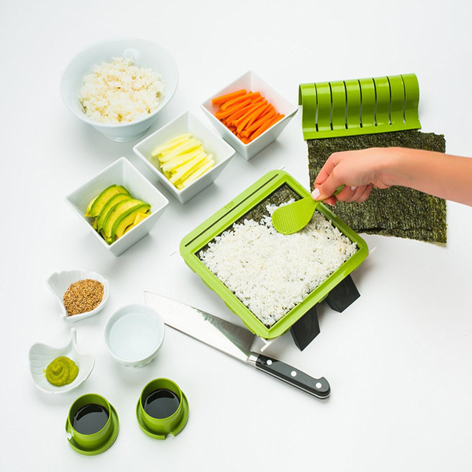 40# Diy Sushi Making Kit Roll Sushi Maker Rice Roll Mold Kitchen Sushi Tools Japanese Sushi Cooking Tools Kitchen Tools