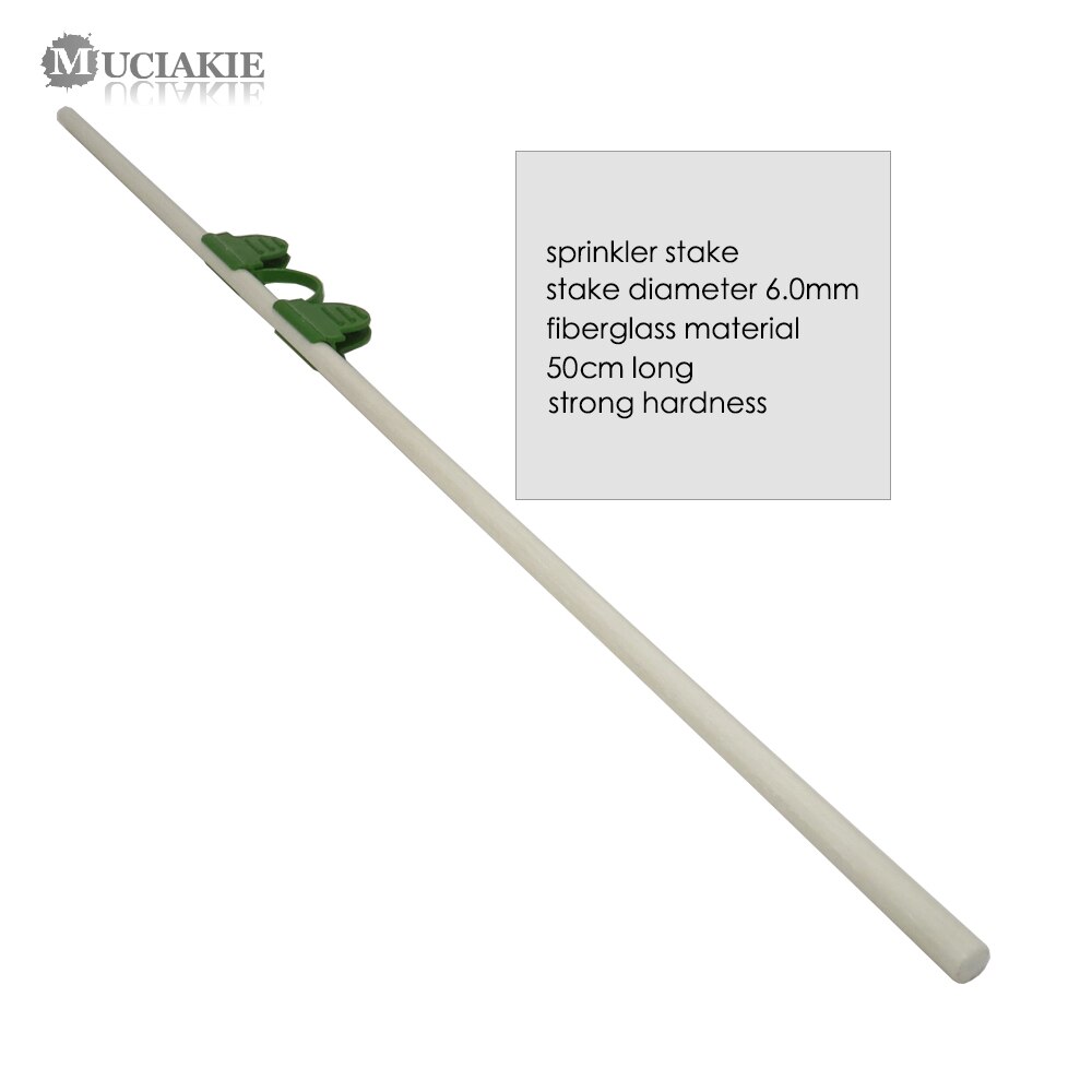MUCIAKIE-boquilla de refracción de 80LPH, conjunto de Micro aspersor de estaca de 50cm con tubo de estaca de cabeza, Estaca de fibra de vidrio, 10 Uds.