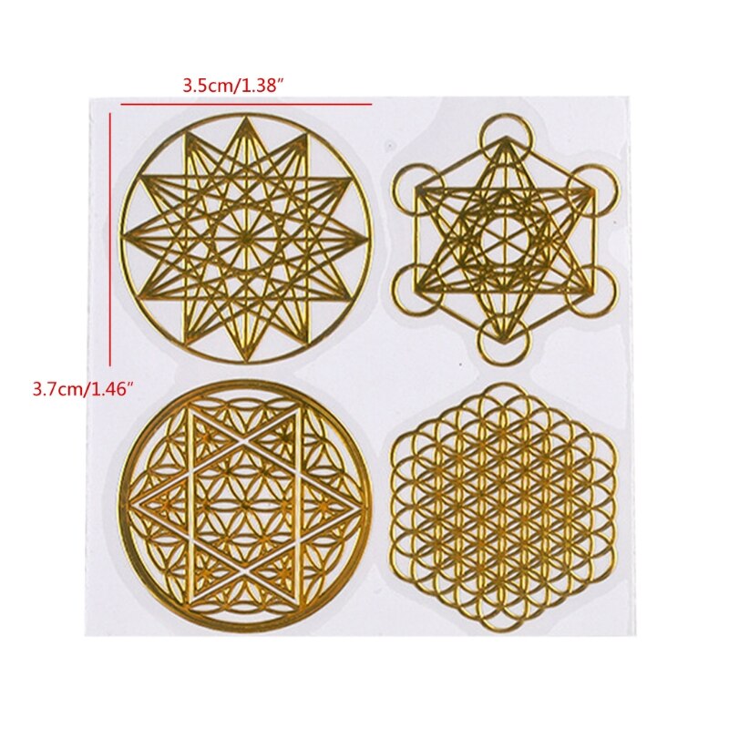 7 Chakra Copper Energy Tower Orgonite Stickers DIY Pyramid Epoxy Resin Material: I