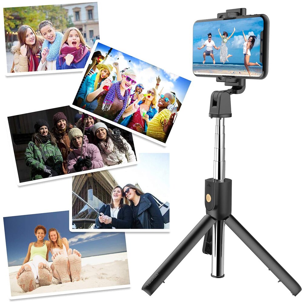 Selfie Stok Telefoon Statief Uitschuifbare Mobiel Statief Stand Bluetooth Afstandsbediening Voor Android Ios Lichtgewicht Voor Thuis En Reizen