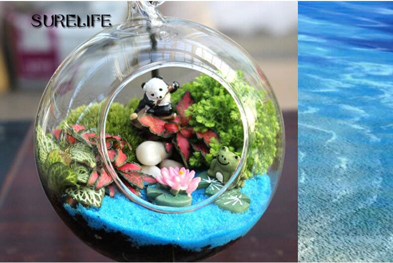 1pc klare glaskugler med 1 hul hængende terrariumvase fest bryllup fyrfadslys lysestage lysestage boligdekoration