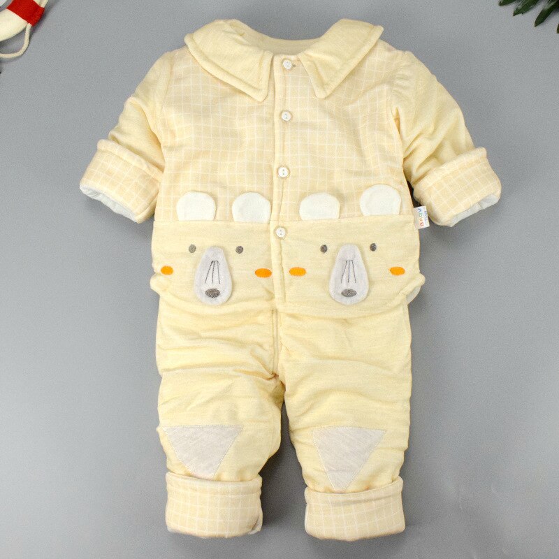 Baby Gewatteerde Jas Winter Pak Verdikte Thermische Isolatie Pasgeboren Baby Gewatteerde Jas Mannen En Vrouwen Baby Kleding Twee Sets