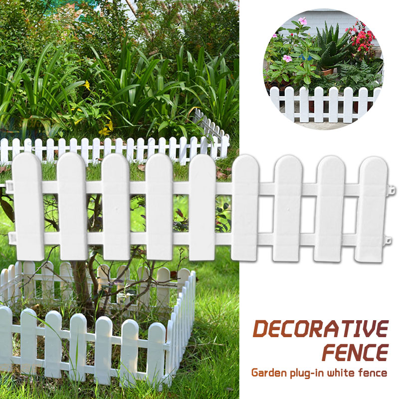 Plastic Fence 50*13cm Gardening Countryside DIY Christmas Decorative Fence 1 Pcs Enclosure Lawn Christmas Tree Fence